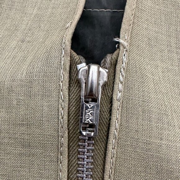 VTG Storm Pruf Japan Vest Mens M Beige Fishing Zip Up Pockets - Picture 7 of 10